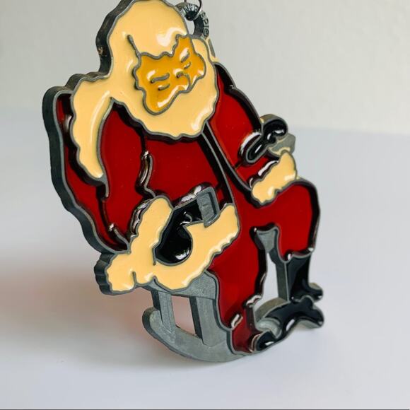 Vintage Stained Glass Metal Christmas Ornament - Picture 2 of 6